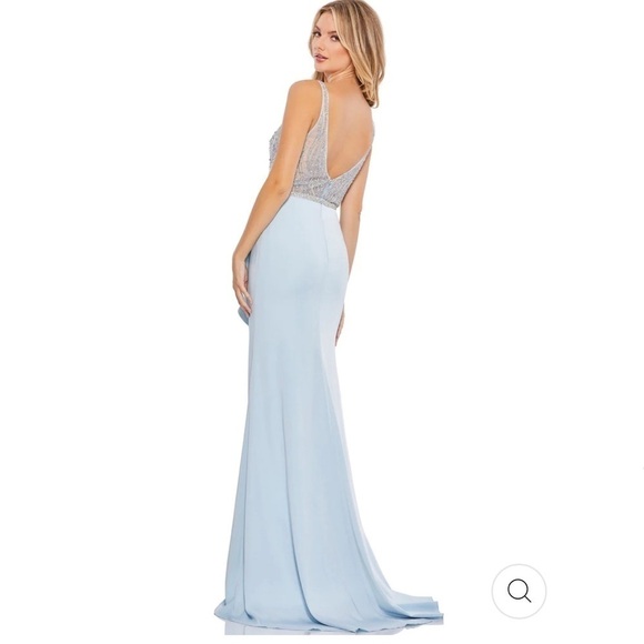 Mac Duggal EMBELLISHED ILLUSION SLEEVELESS PEPLUM GOWN size 8 $598 - Picture 2 of 12